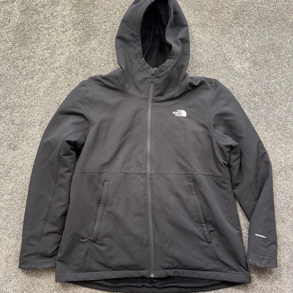 The North Face Womens WindWall Softshell Fleece Lined Jacket Black XXL NF0A4R7C